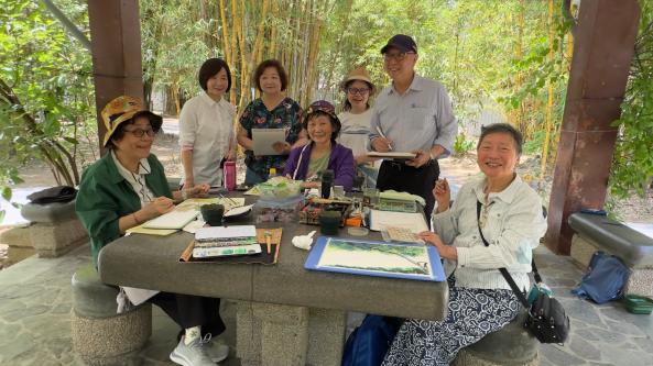 許敏雄老師-水彩畫A班戶外教學-大安森林公園